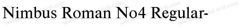 Nimbus Roman No4 Regular字体转换